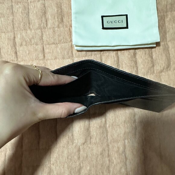 GUCCI GG Embossed Men's Leather Wallet - Black - NEW - Picture 5 of 6